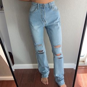 Straight leg jeans